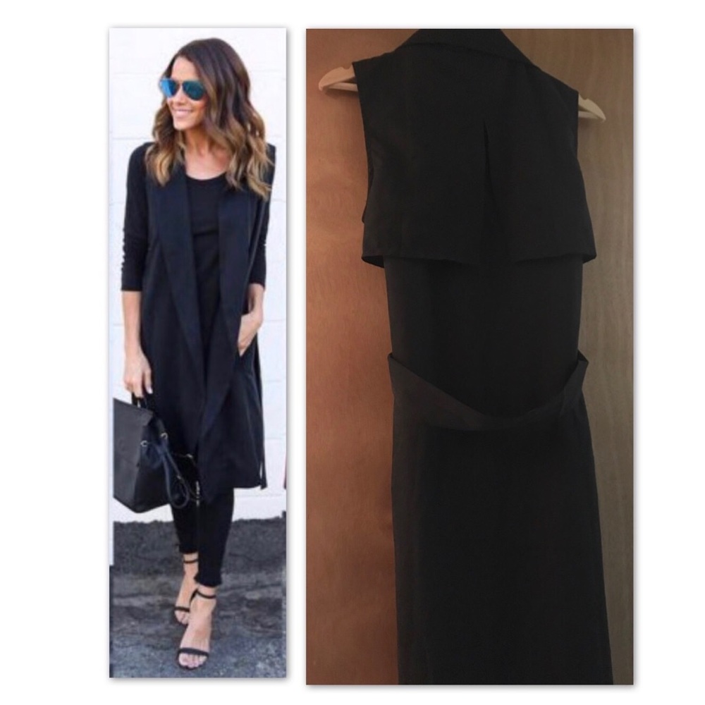 Black vest cardigan